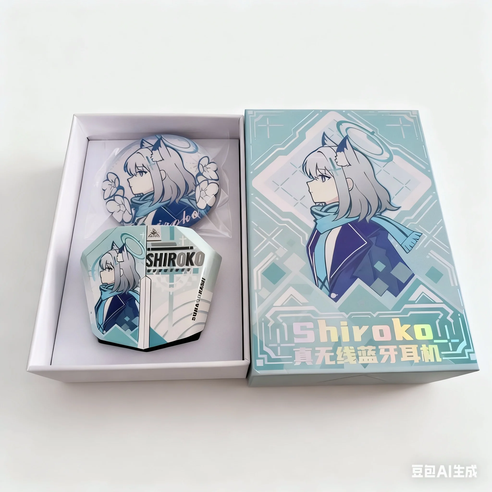 

Sunaōkami Shiroko беспроводные наушники игры аниме подарок милая HIFI Bluetooth5.3 гарнитура косплей наушники с активным шумоподавлением