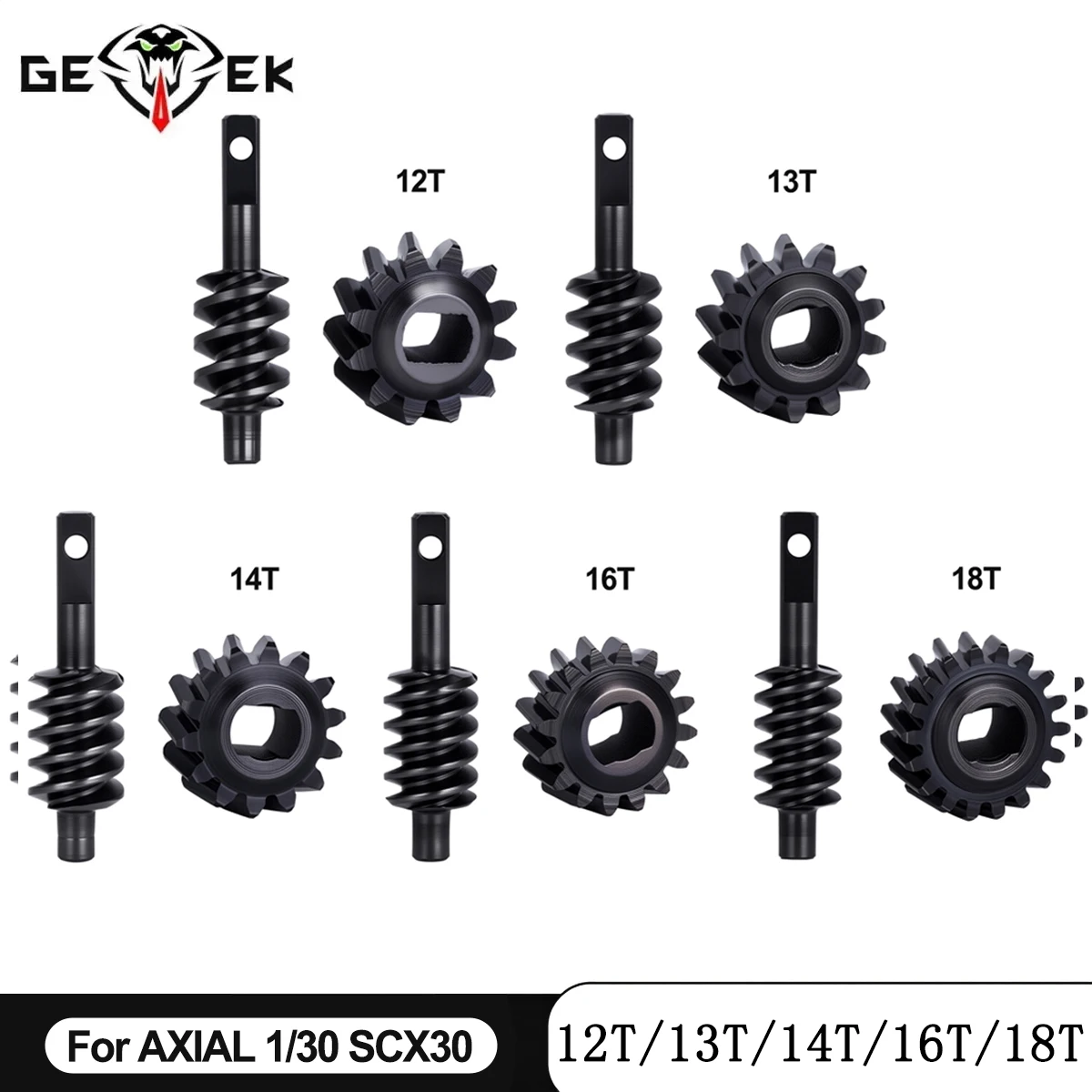 Steel Axle Gear Overdrive Portal Gears 12T 13T 14T 16T 18T for 1/30 RC Crawler Axial SCX30 Ford Bronco 4X4 JEEP WRANGLER JLU