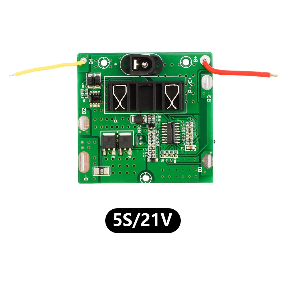 BMS 5S 12A 21V Li-ion Lipo 18650 Battery Cell Charge Board Overcharge/Short Circuit Protection with DC Connector