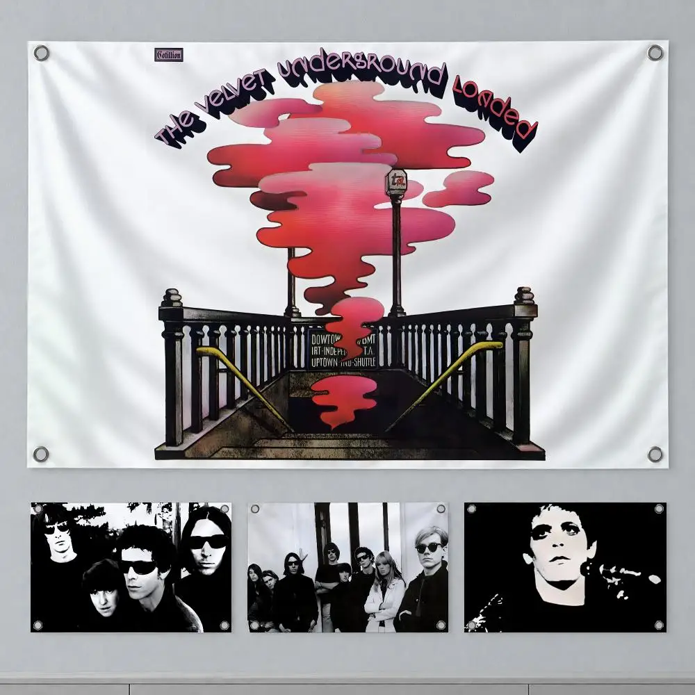 Vintage Band The Velvet Underground Flags Wall Hanging Banner Indoor Outdoor Party Home Wall Decor Backdrop