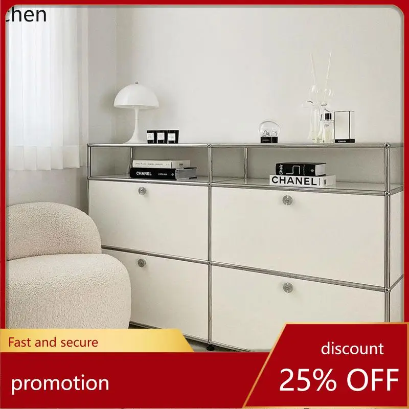 Juego de Muebles Modulares Vintage CZ, Acero Inoxidable, Aparador Decorativo Multifuncional, Mueble de Almacenamiento