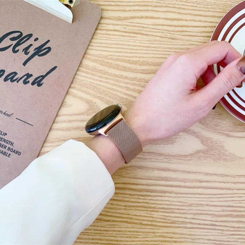 Milanese Loop für Google Pixel Watch 5 4 3 2 1 41mm Armband Magnetisches Armband für Google Pixel Watch Edelstahl-Armband