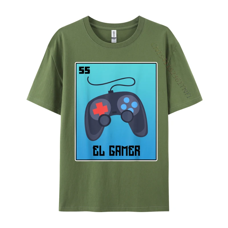 El Gamer Video Games Funny Mexican Lottery Parody Cotton Fabric Street T Shirt Wholesale Man T Shirt Custom Casual