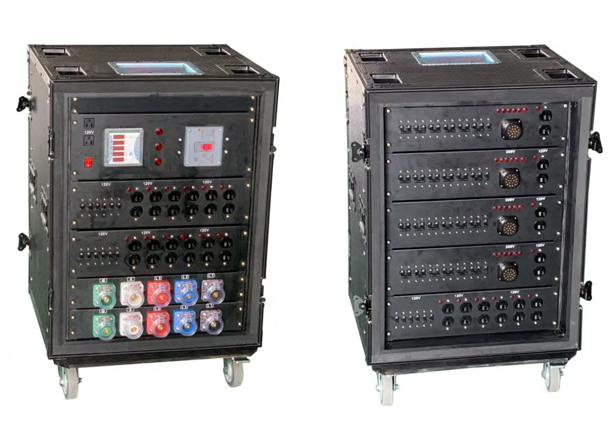 400A Edison Power Rack Socapex Edison Caja de distribución para iluminación de escenario