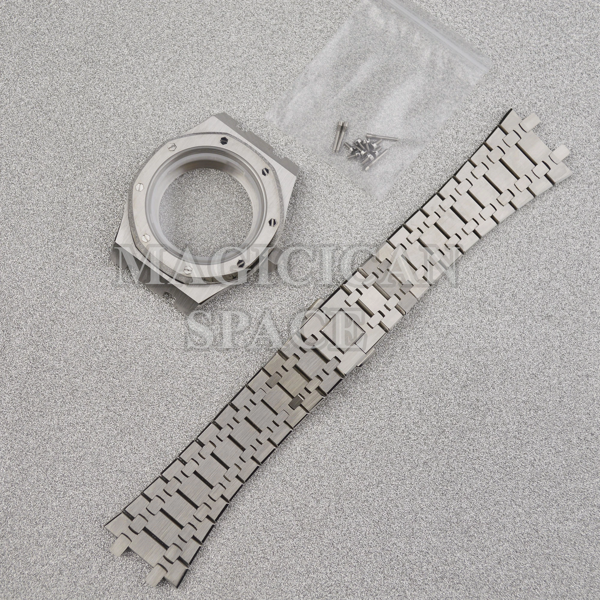 

41mm NH35 Case Bracelet Band Men's Watch Watchband Parts For Oak nh36 Movement 31.8mm Dial Mod Parts Waterproof