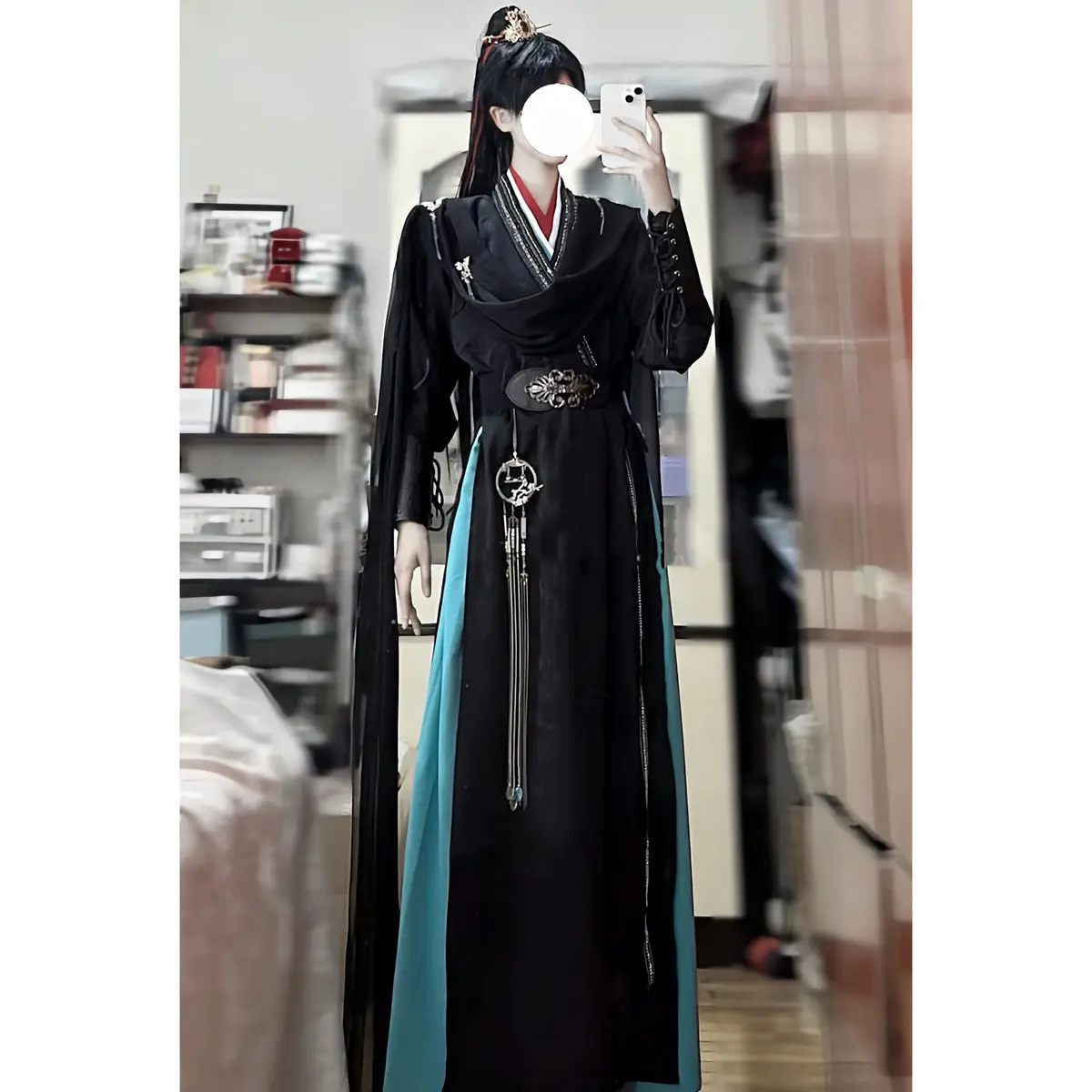 TGCF SVSSS 2HA Yongyexinghe Chinese Hanfu Dress Women Men Cosplay Costume Ancient Traditional Hanfu Dress Black Hanfu Set