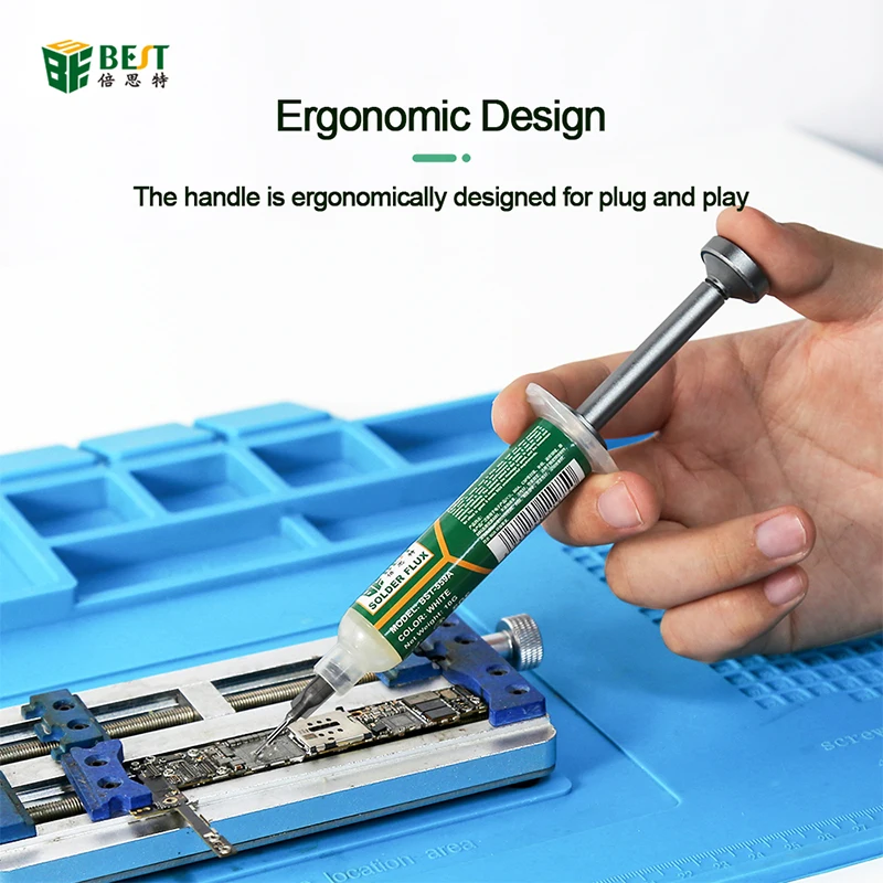BST-013อลูมิเนียมขับเคลื่อนเครื่องมือ BGA Solder Flux Booster UV Solder Mask หมึกเชื่อมน้ำมัน Pusher Rod Solder Dispenser