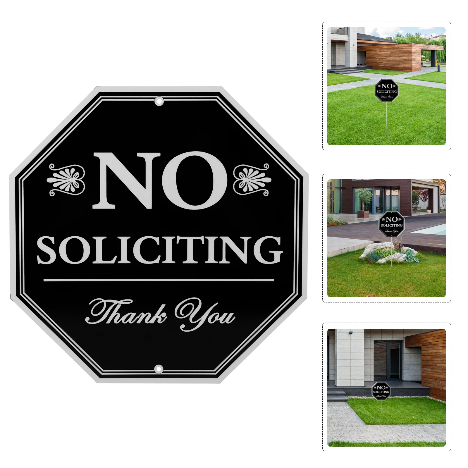 Signs No Solicitation Soliciting Yard for House Double Sided Door Logo Funny Front