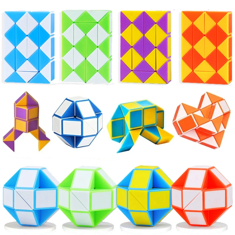 10PCS Color Mini Magic Ruler Toys Kids Early Education Puzzle Toys Beginners DIY Folding Mini Cube Student Decompression Gifts