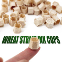 JC TATTOO Biodegradable Tattoo Ink Cups Ink Pigments Disposable ECO Friendly Caps Disposable Recyclable Wheat Straw Material
