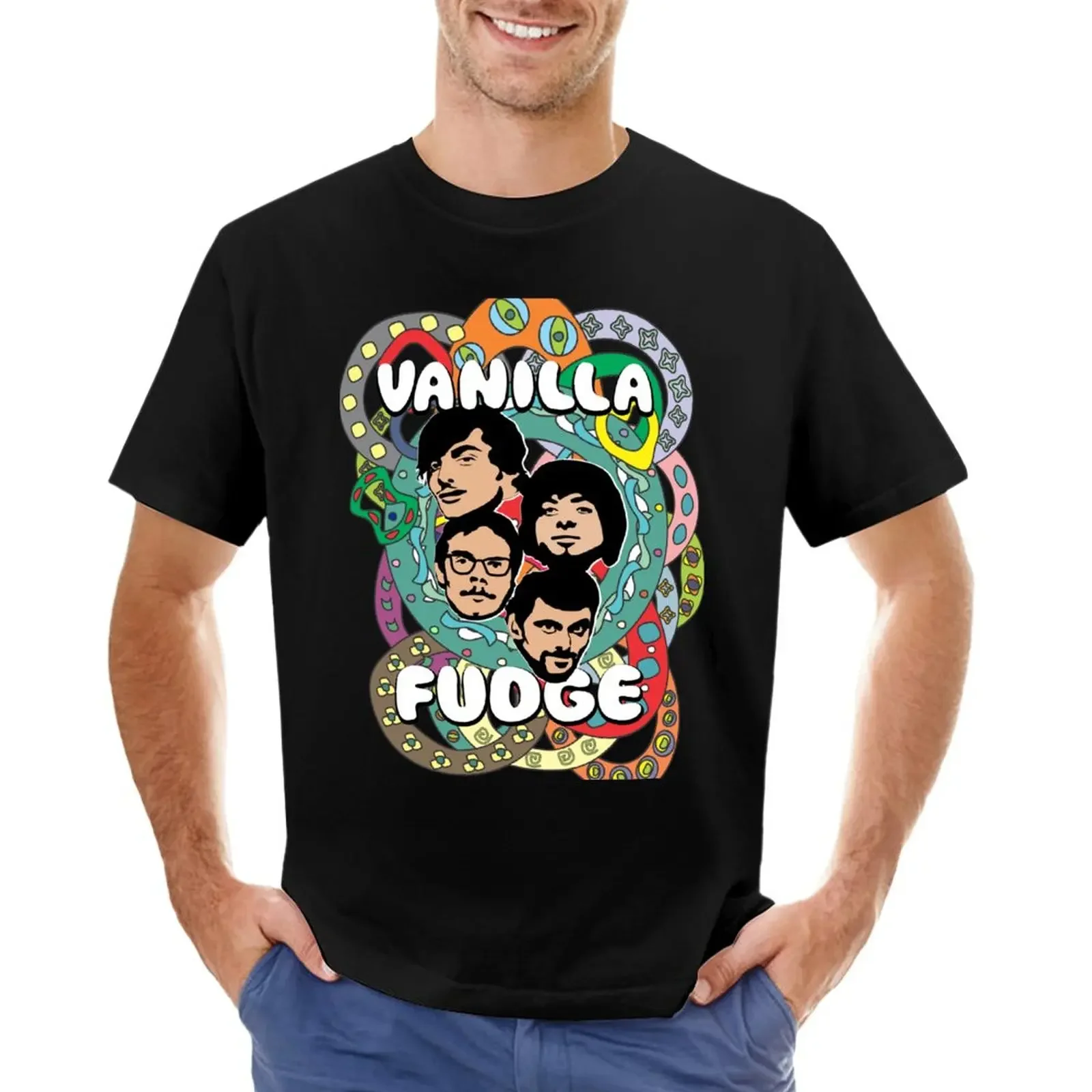 

Short Sleeve Tee Heavyweight T Shirts for Men Vanilla Fudge T-Shirt Cute Tops Graphic Clothing Oversized Harajuku Funny Summer