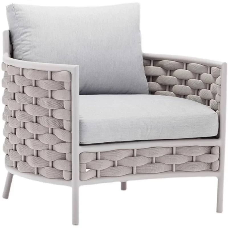 

Nordic outdoor rattan sofa, combination outdoor terrace, rainproof and sunscreen rattan chairs, homestay villa courtyard