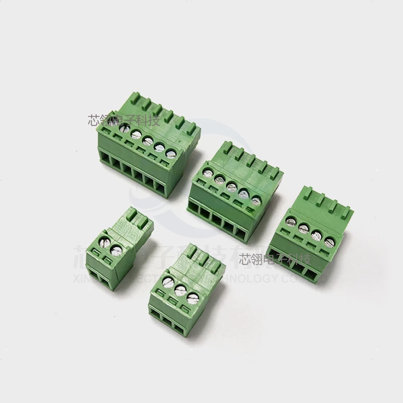 5pcs Plug in terminal block 15EDG/2EDGK-2.54MM Small spacing solder free wiring plug 2-16p