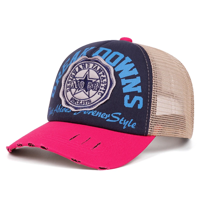 2025 الإبداعية الجديدة الخماسي NO68 قبعة بيسبول مطرزة في الهواء الطلق الترفيه اليومي الديكور الهيب هوب قبعة للجنسين ظلة صافي قبعة