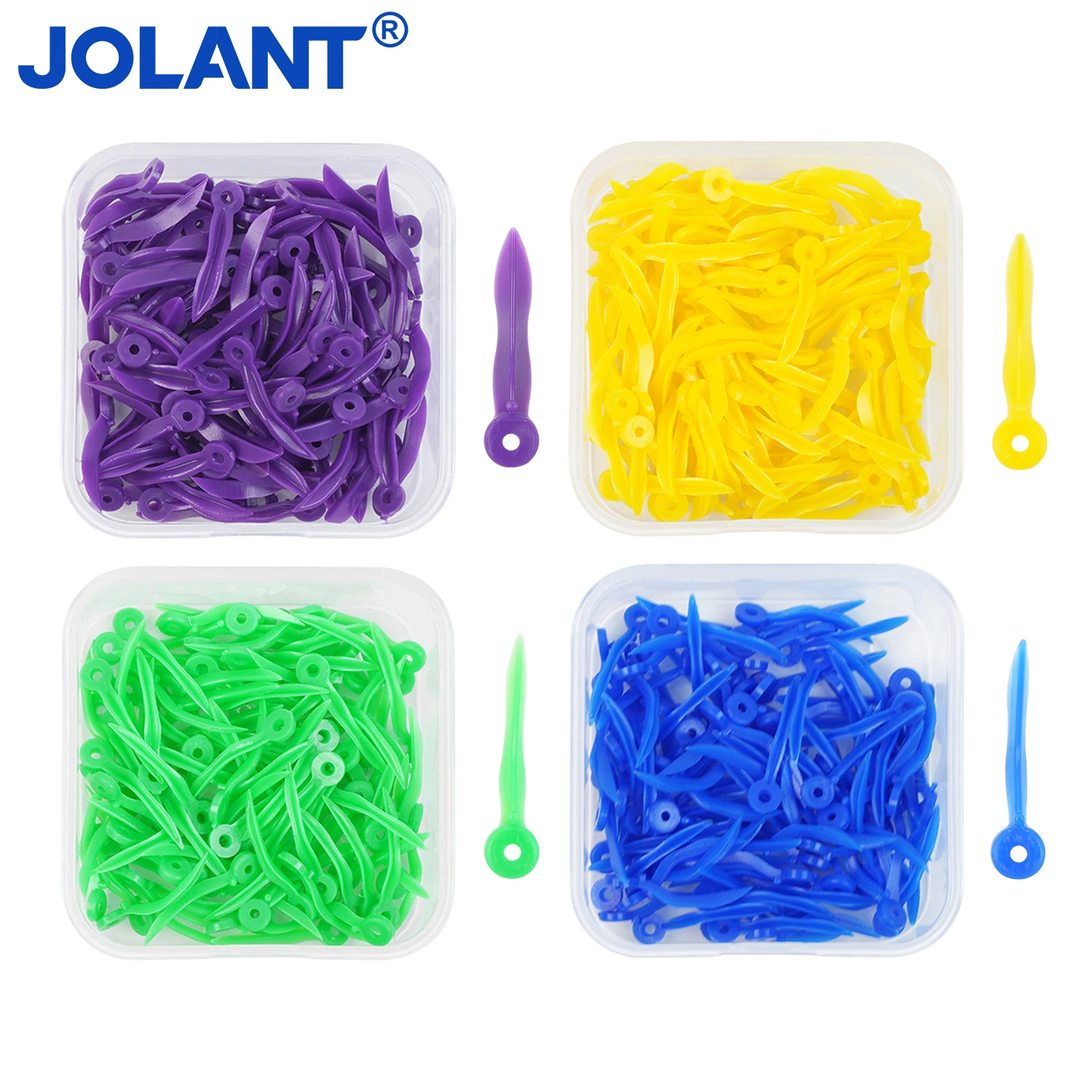 

100pcs JOLANT Dental Disposable Tooth Gap Wedge with Hole All 4 Sizes Dental Wedges Medical Grade Plastic Dentistry Lab Tools