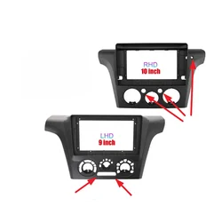 1 Piece 10 or 9 Inch Car Radio Player Frame for Outlander CU Navigation Fascia Panel 2 Din for Airtrek 2000-2006 Check Ac Switch