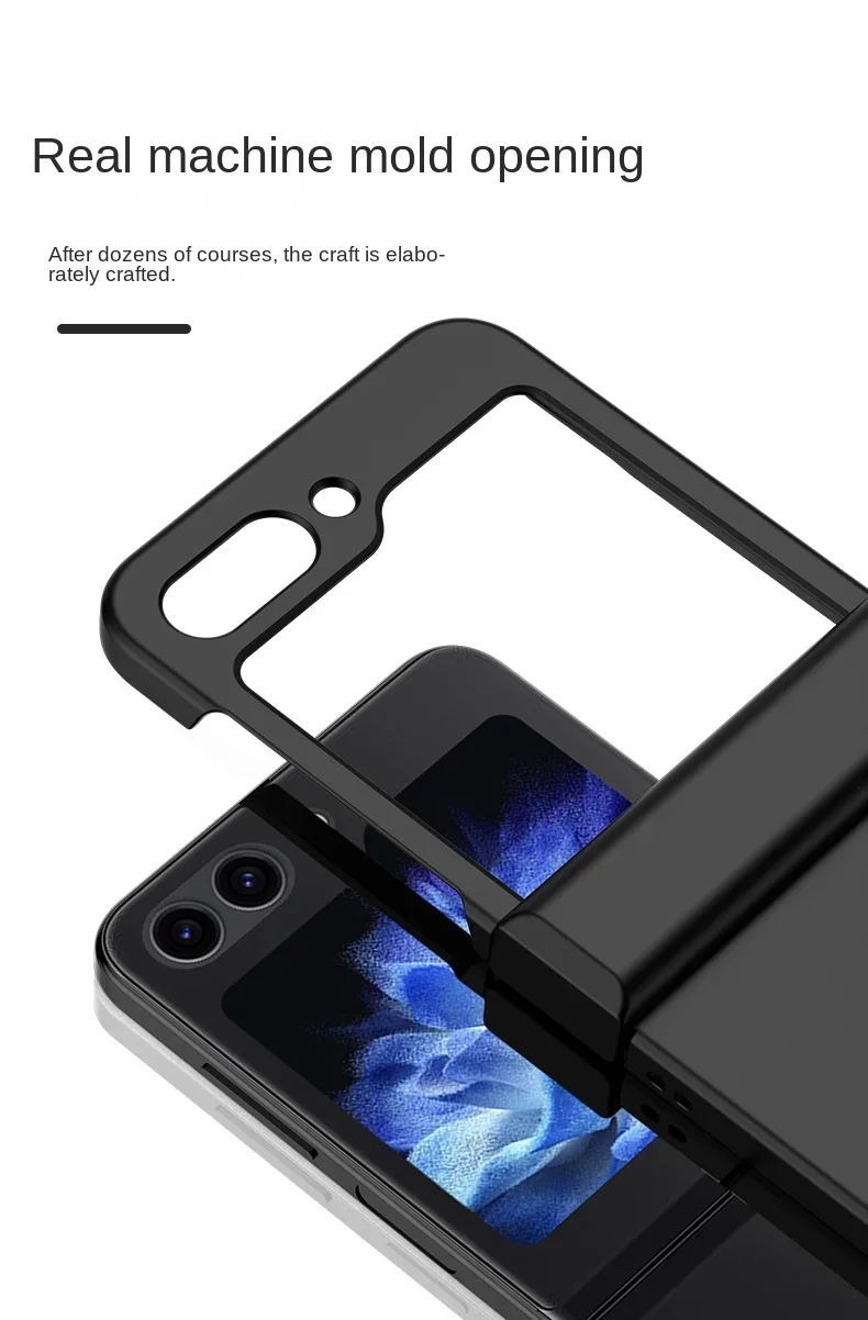Hartschalen-Handyhülle mit angenehmer Haptik für Samsung Galaxy Z Flip 8 7 6 5 4 3 Flip6 Flip5 Flip4 Flip7 Scharnierschutz Stoßfeste Abdeckung – Detail 7