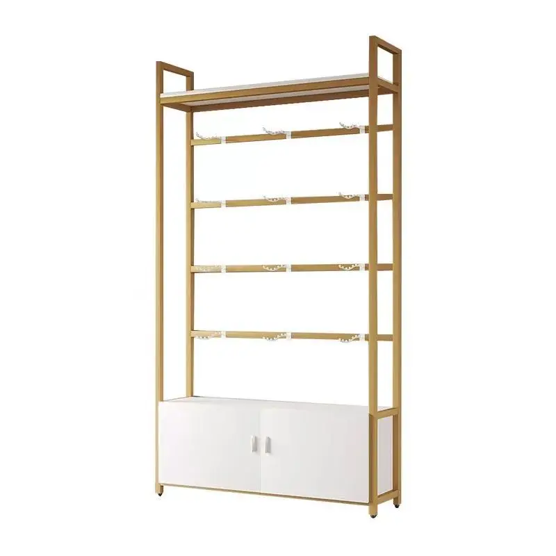 Underwear display rack, bra, underwear rack against the wall, clothing store, socks rack, display cabinet, gold display hanger.