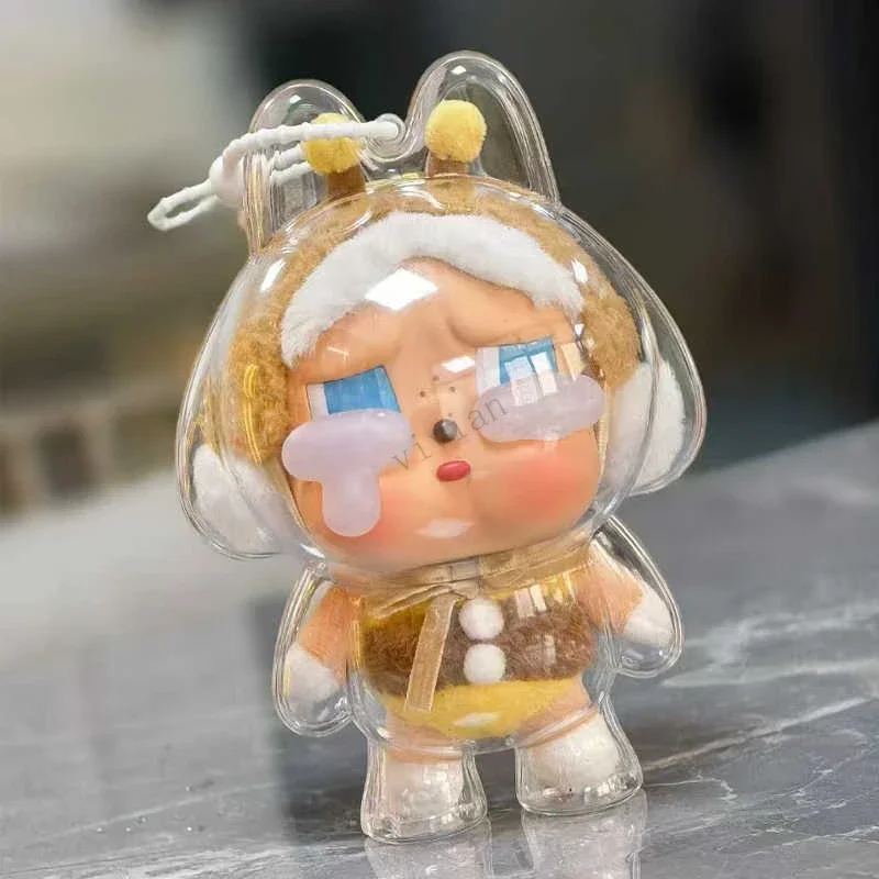 Transparent Protective Cover Dust Case for POPMART CRYBABY Series Crying Baby Vinyl Plush Face Protective Case Protective Cover