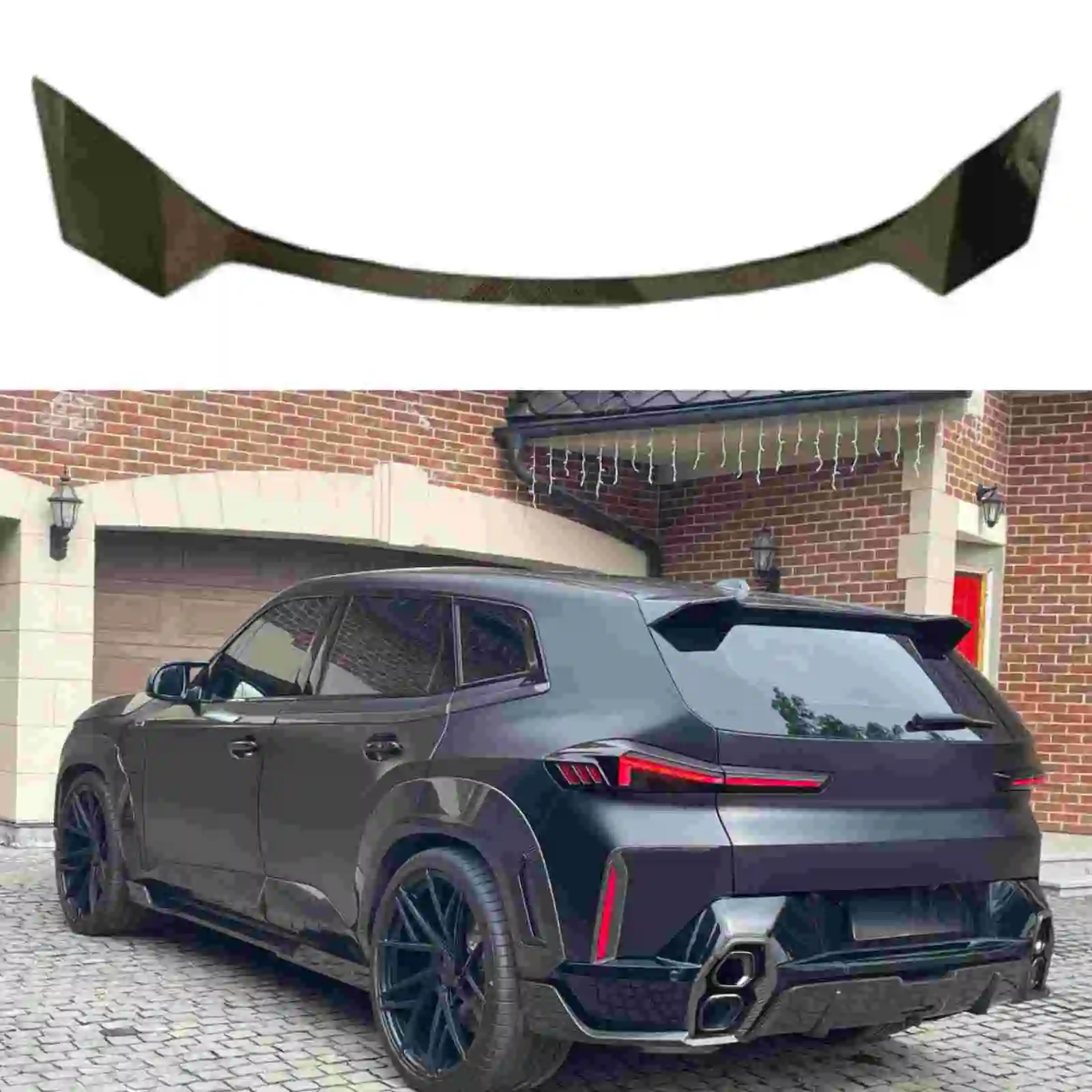 

Dry Carbon Fiber Roof Spoiler For 2023+ BMW XM G09 R Style Rear Roof Spoiler Trunk Wing Lip