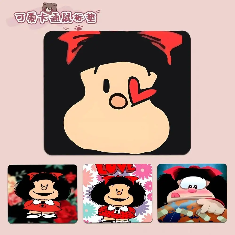 Cartoon Mafaldas Non-slip Lockedge Speed Version Game Computer Keyboard Office Table Mat Cheapest Cup Mats for PC Gamer Mousemat