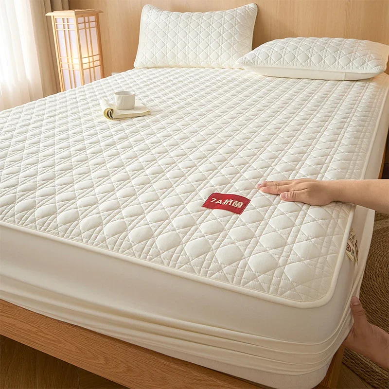 Class A waterproof, antibacterial, mite-resistant padded mattress, bed cover, four-season universal bed sheet cover