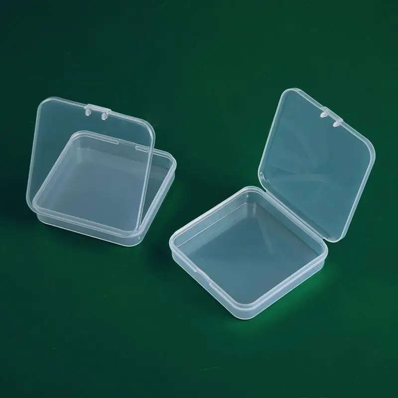 New Mini Plastic Box Rectangular Translucent Packing Box Dustproof Durable Strong Jewelry Button Sundries Storage Case Container