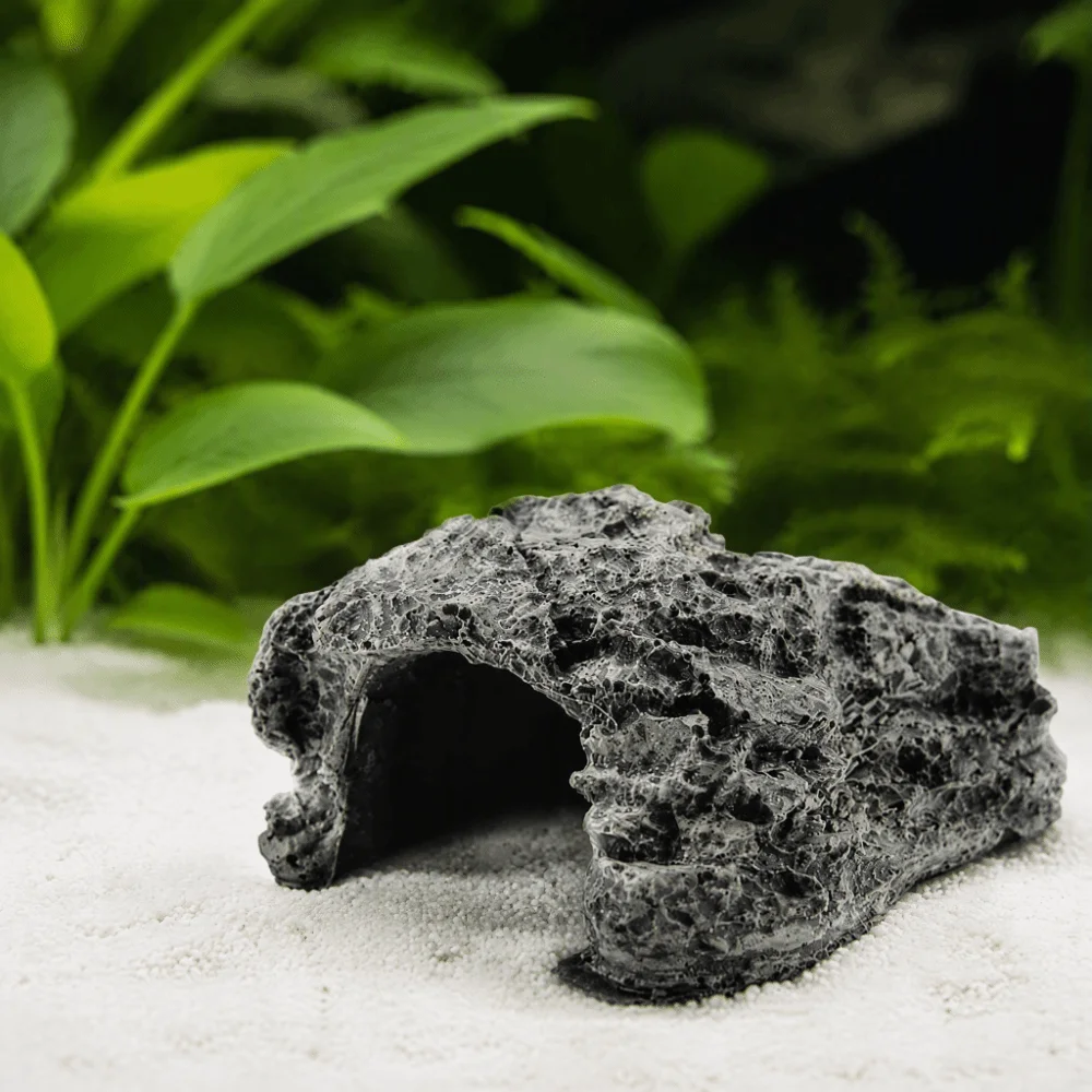 Resin Fish Hiding Cave Wide Flat Top Non-Discoloring Reptile Hiding Habitat Crawling Terrace Gentle Slope
