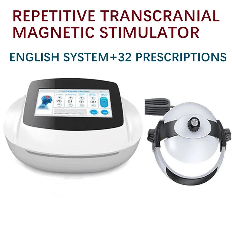 Estimulador magnético transcraneal repetitivo para niños, máquina inglesa de 50mt, para la depresión, accidente cerebrovascular, Parkinson, alergias y autistas, rTMS