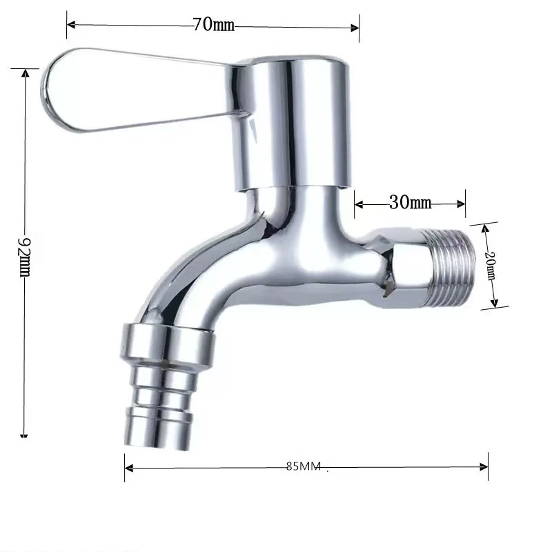 Washer Faucets In-wall Copper Faucet Valve Core Washing Machine Faucet 1/2" 4-point Water Inlet For Household Improvement image 3