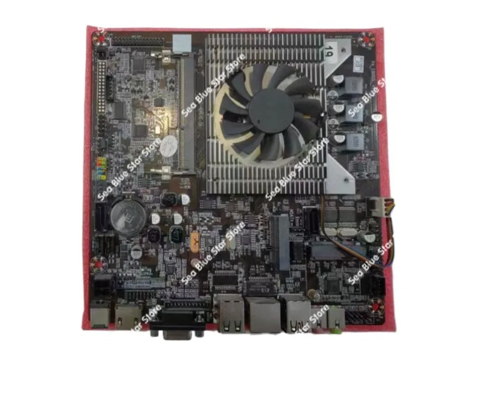 J1900-2L Intel ITX-mini Industrial Control Main Board DDR3 Gigabit All-in-one Machine with Fan NAS Used Disassembly Main Board