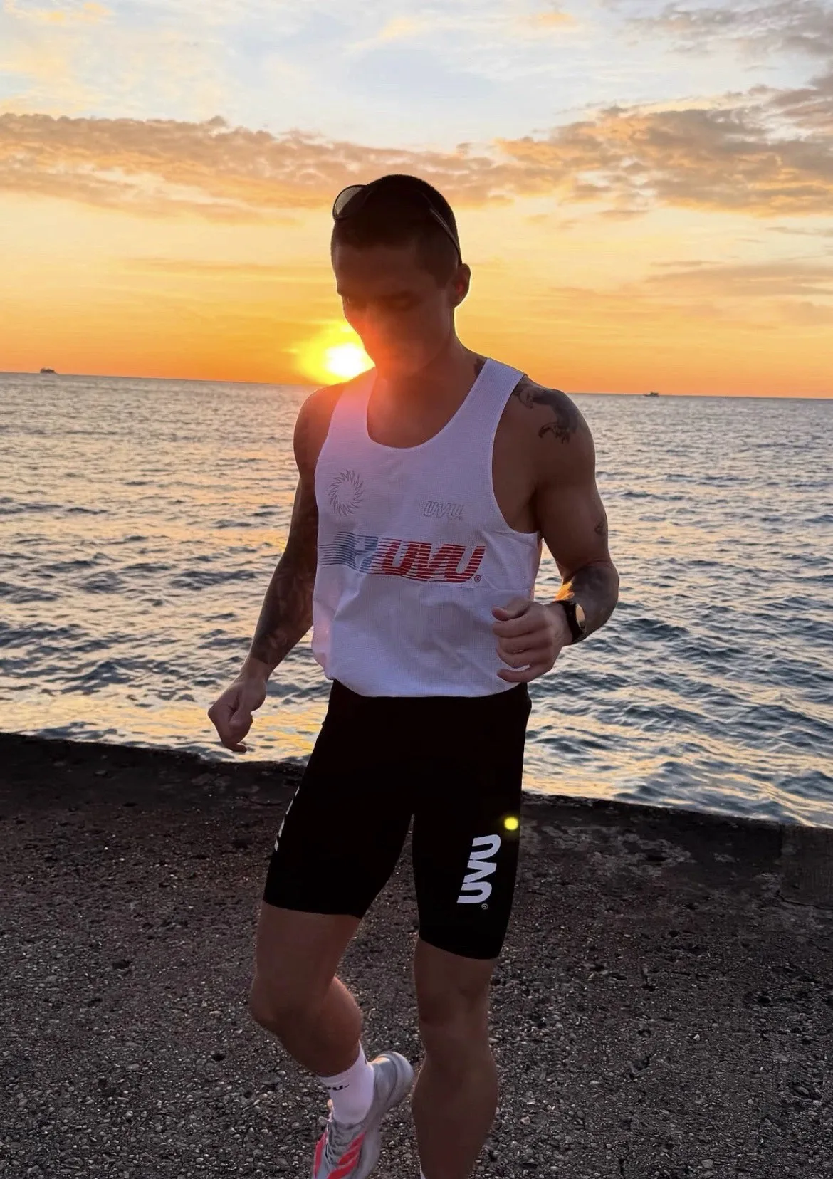 UVU Paris limited American retro sports fitness running training breathable quick drying vest