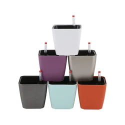 Pots de fleurs résistants aux intempéries pour petits espaces, jardin S Beauty, pot de plantes à arrosage automatique durable