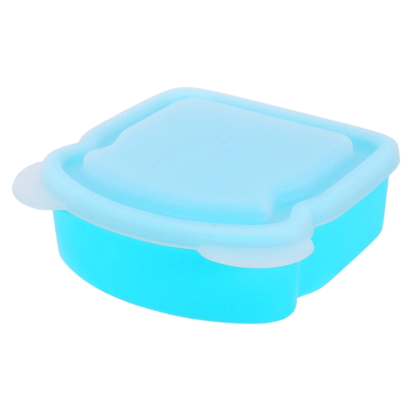 Plastic Toast Shaped Sandwich Box Reusable Airtight Lunch Storage Container for School Office Keeper Sandwich and