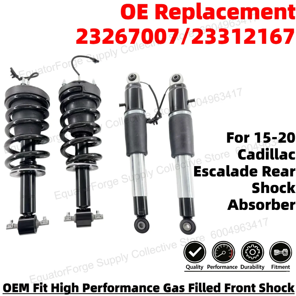 Direct Fit High Stability Premium Reliable Rear Shock Absorber for 15-20 Cadillac Escalade OE Number 23267007/23312167