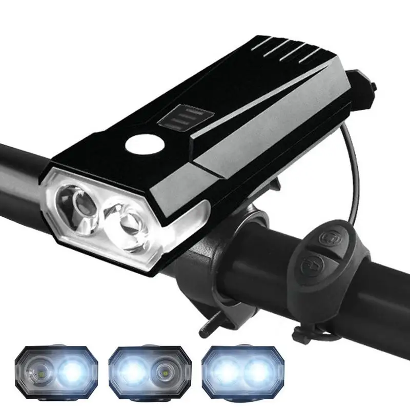 

Lights For Bikes LED Display Bikes Flashlight Headlight Horn Waterproof Night Riding 5 Modes Lighting For Camping Fishing