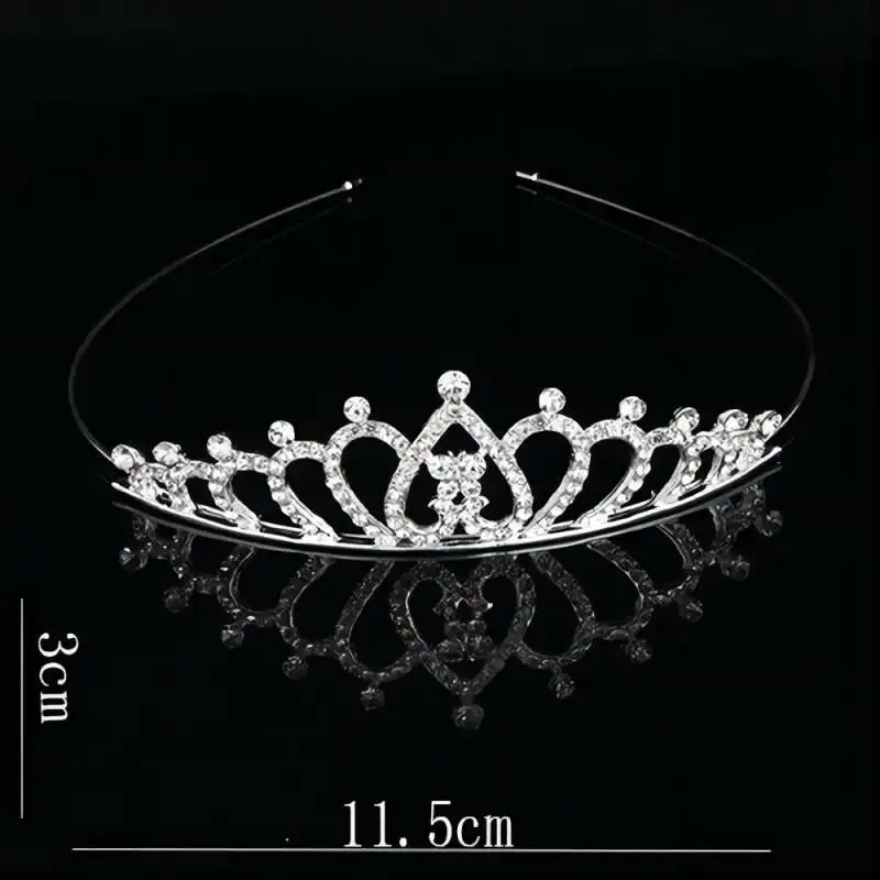 Women\'s Hair Crown Bridal Wedding Tiara Hair Ornament Girls Rhinestone Crystal Tiara Fashion Alloy Hair Jewelry Gift