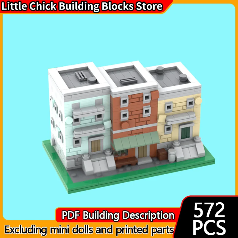 

Популярная игровая модель MOC, строительные кирпичи, миниатюрные квартиры, модульная технология, детские праздничные подарки, сборные игрушки, костюм