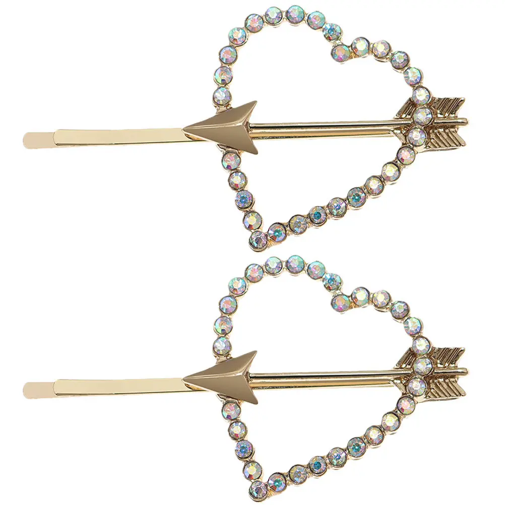 

Заколки для волос с металлическими стразами, золотистые зажимы для женщин