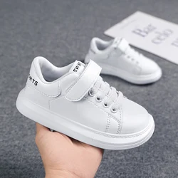 Children's Sneakers Kids Fashion Design White Non-slip Casual Shoes Boys Girls  Breathable Sneakers Outdoor Velcro Shoes