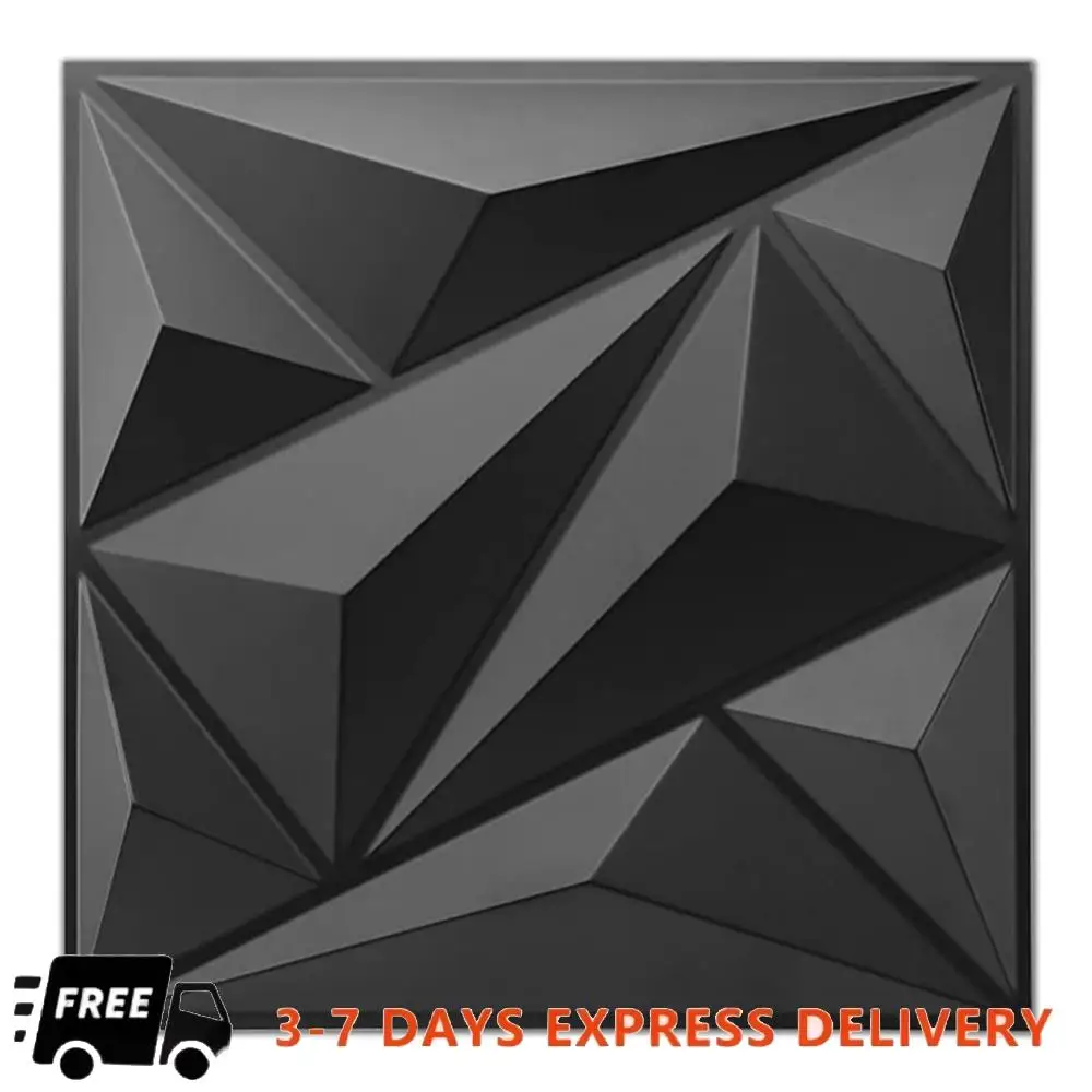 

50/100 шт. 3D настенная панель с бриллиантами 30x30 см, ПВХ акцентные текстурированные настенные панели, черные/белые настенные панели для внутреннего декора стен
