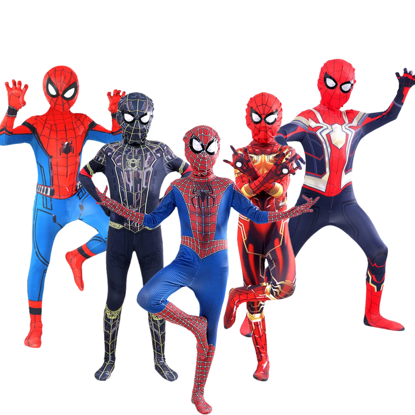 Marvel Spider Man cosplay costume for boys and girls Miles Morales superhero Halloween jumpsuit, cloak