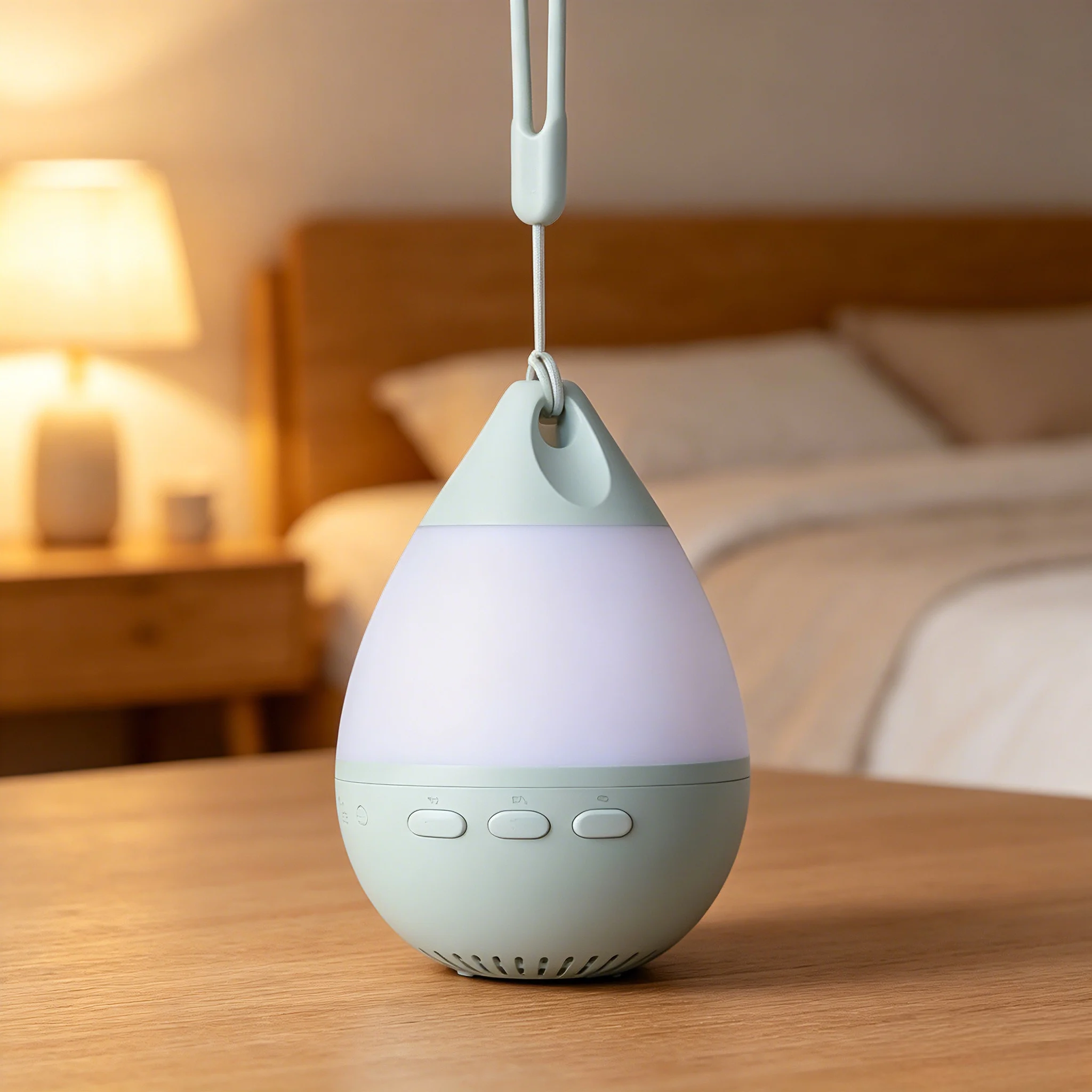 M10 ABS White Noise Machine 26 Soothing Sounds Battery Operated Button Control LED Warm Breathing Night Light For Home Theatre