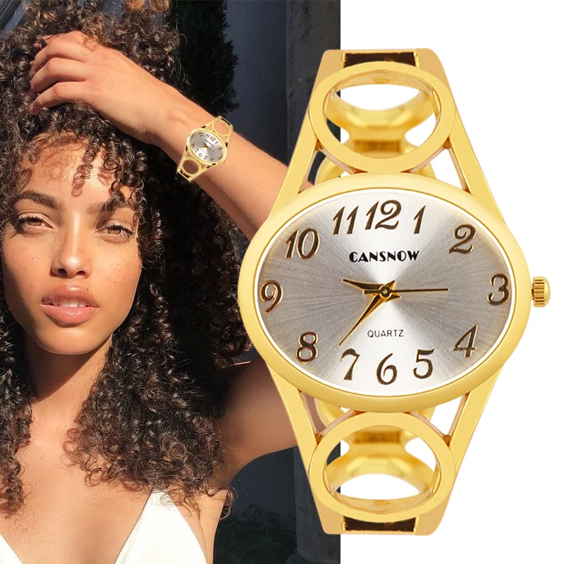 Luxury Women's Watches Gold Stainless Steel Band Quartz Female Clock Simple Oval Dial Ladies Wirst Watches relojes para mujer