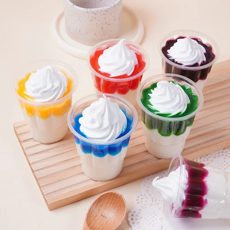 Fake Sundae Ice Cream Fruit Jam Cups Artificial Ice-cream Model Window Display Props Dessert Food Simulation Home Decor