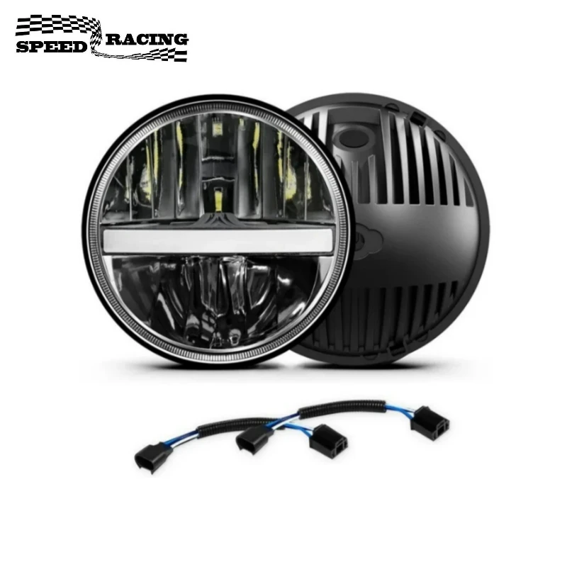 

1 пара 7-дюймовых круглых светодиодных фар Halo DRL Turn для Chevrolet Bel Air для Jeep Wrangler JK 2 двери 2007-2015 для Chevy