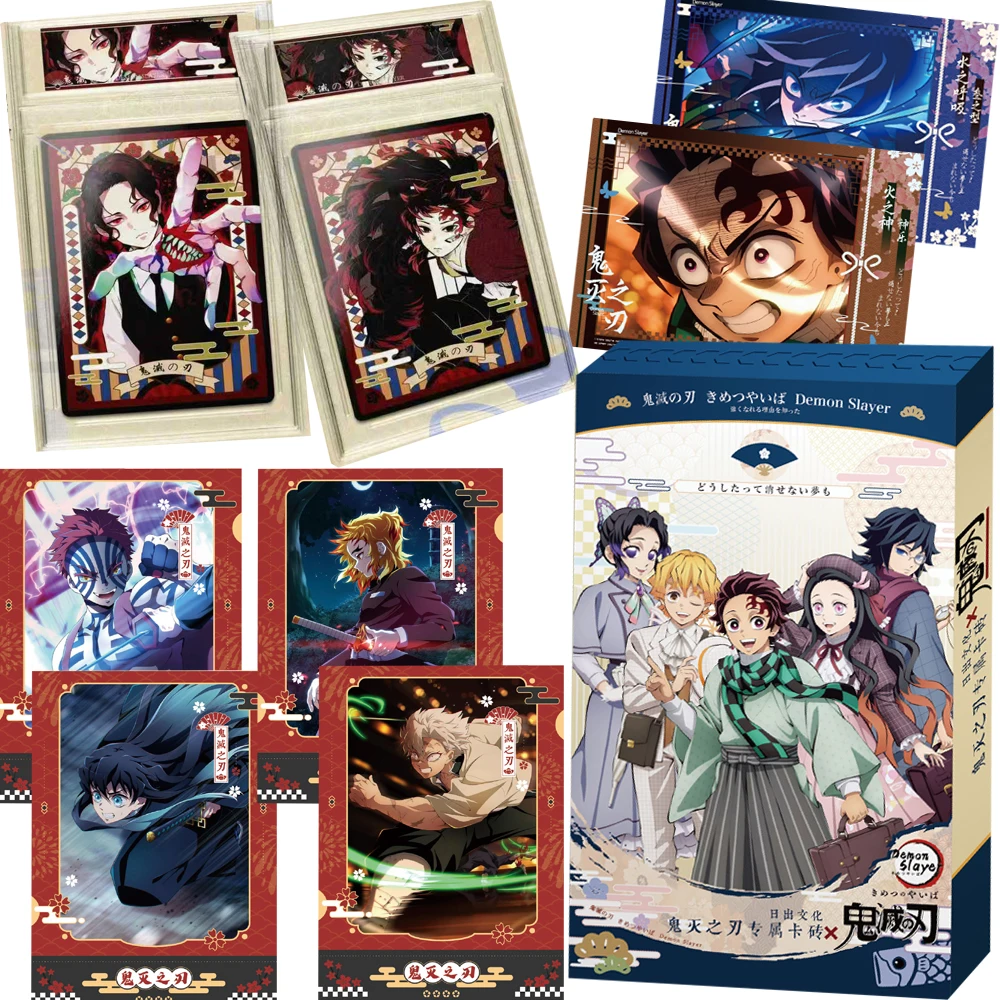 

Demon Slayer Collection Card Fantasy Battle Anime Handsome Protagonist Limited Character Cards Brick Christmas Exquisite Gifts
