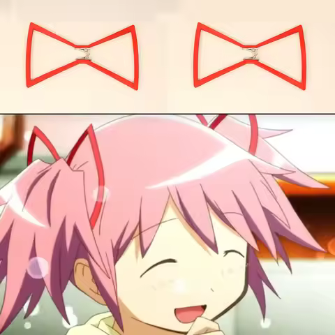 Puella Magi Madoka Magica Kaname Madoka Cosplay Headwear Hair Clip Hairpin Halloween Costume Accessory Prop