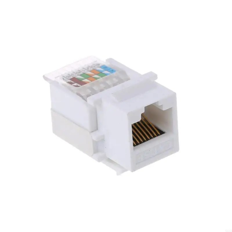 A52B 5PCS/Lot CAT5E RJ45 Socket Ethernet Outlet White Color For AMP LAN