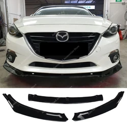 Front Bumper Lip Spoiler Splitter Diffuser Retroft Cover Guard For Mazda 3 MK3 BM BN SKYACTIV 2013-2018 Styling Bodykits Tuning